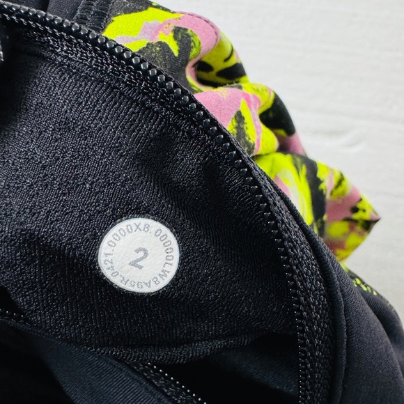 Lululemon Pace Rival MidRise Skirt Skort Yellow Pink Sz 2 Activewear Performance - Picture 5 of 11